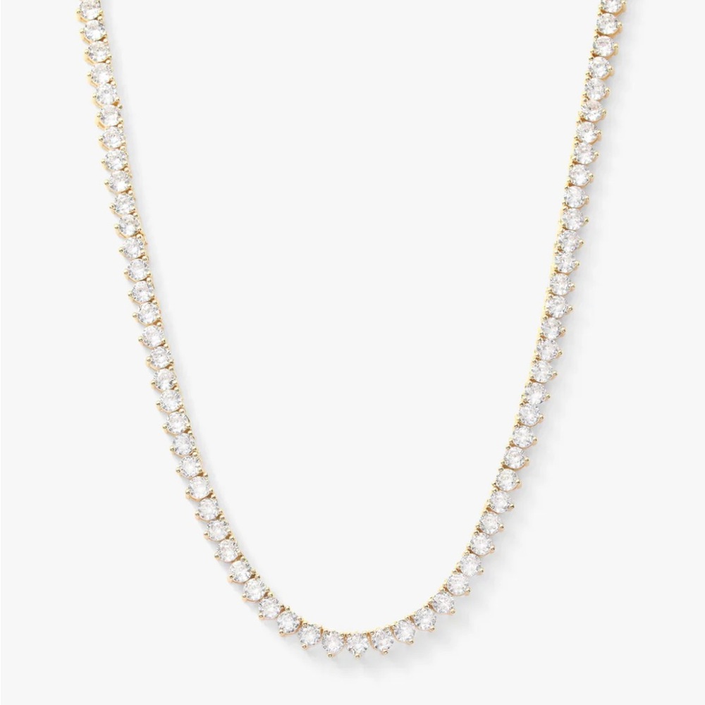 Melinda Maria Gold “Not Your Basic Tennis Necklace”